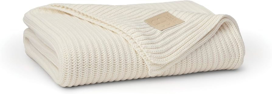 BOLL & BRANCH Sunday Throw Blanket - 70 x 45 - Cream - 100% Organic Luxury Cotton Brand | Amazon (US)