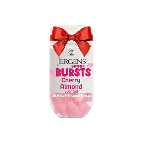 Jergens Cherry Almond Lotion Bursts, Squishy Heart-Shaped Moisturizer Bursts, Lotion Gifts for Teens, 38 Ct | Amazon (US)