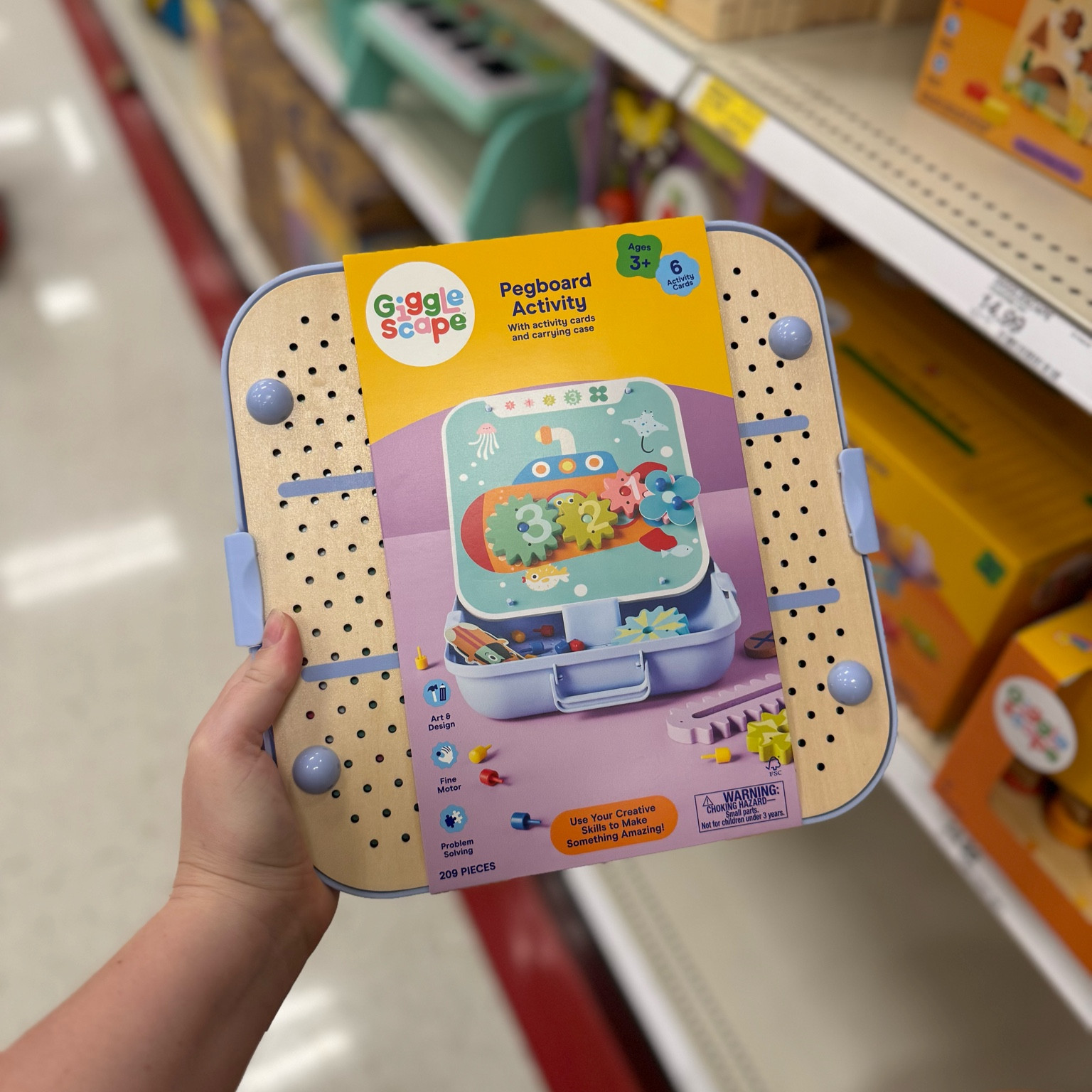 Such a fun find! This Giggle Scape peg activity board is perfect for travel and independent play! 

Toddler toys, kid toys, birthday gift ideas, Christmas gift idea, travel, independent play, creative play, learning through play 

#LTKFindsUnder50 #LTKBacktoSchool #LTKKids