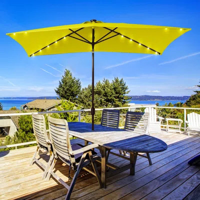 120'' x 78'' Rectangular Lighted Market Umbrella | Wayfair North America