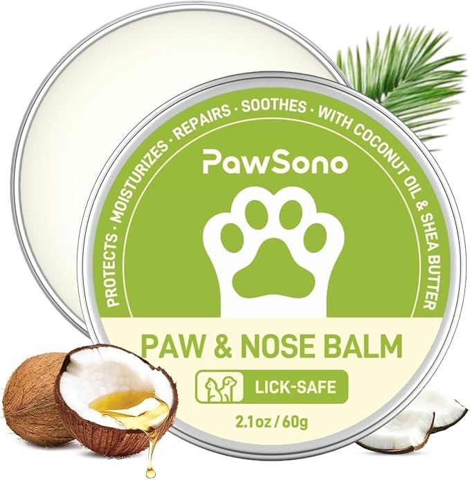 PawSono Lick-Safe Dog Paw & Nose Balm with Coconut Oil | All-Natural Dog Paw Protector Against Ho... | Amazon (US)