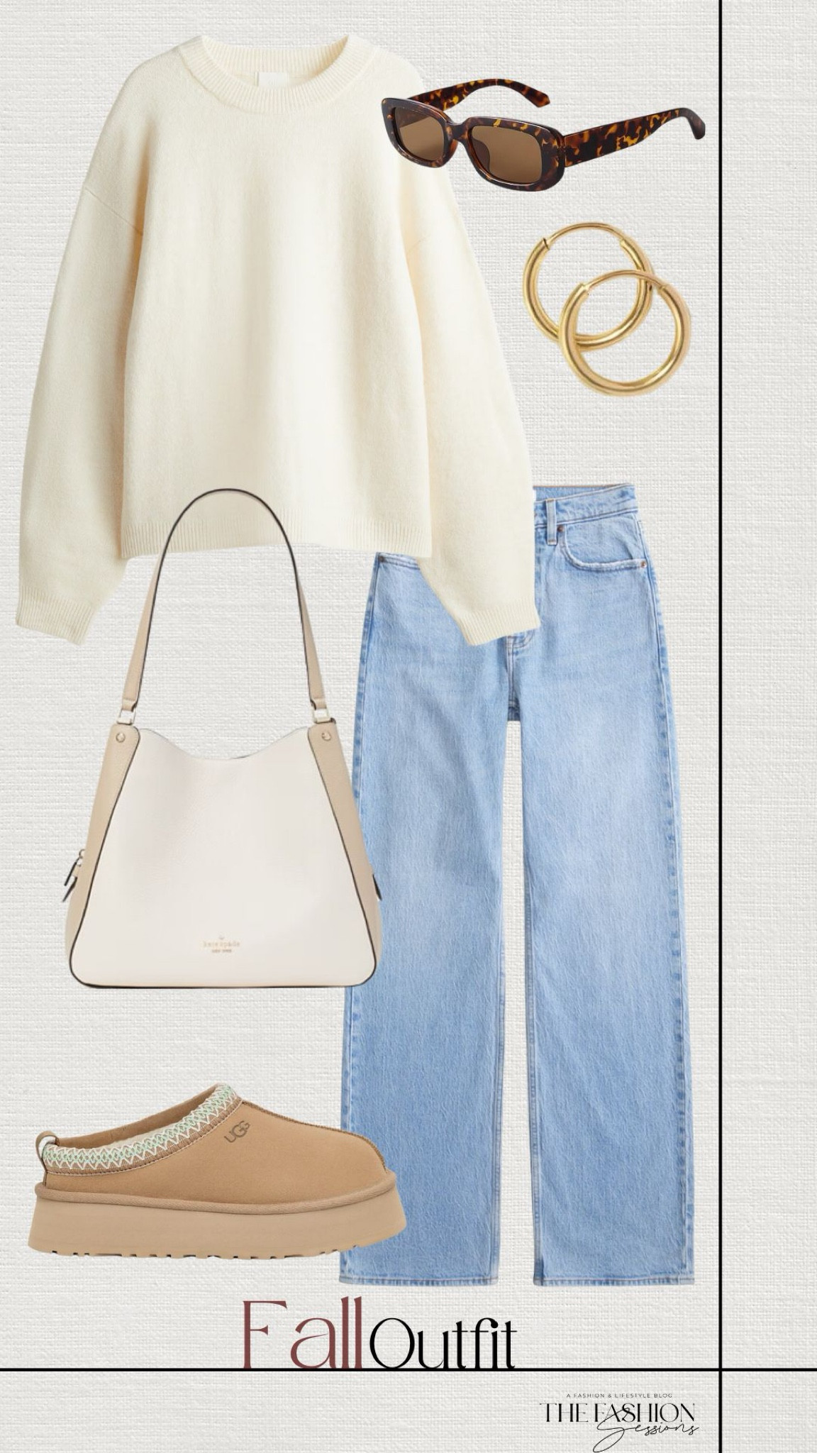 Fall Outfit | Cream Sweater | Denim Jeans | Uggs | Shopper Bag | 

#LTKSeasonal #LTKShoeCrush #LTKStyleTip