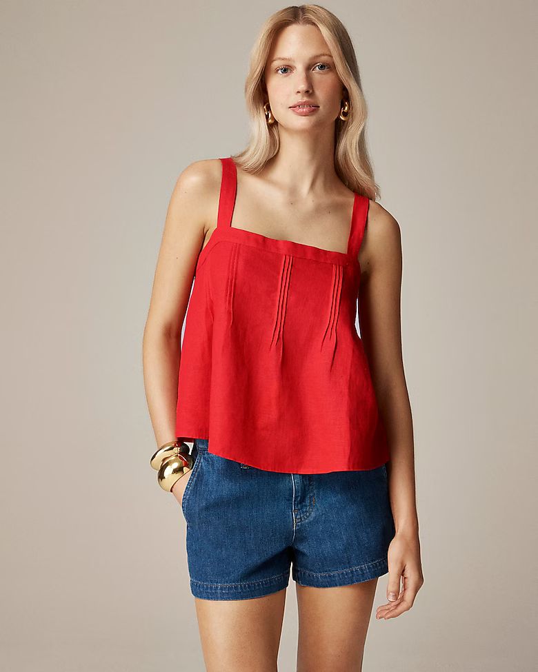 Bow-back linen top | J.Crew US