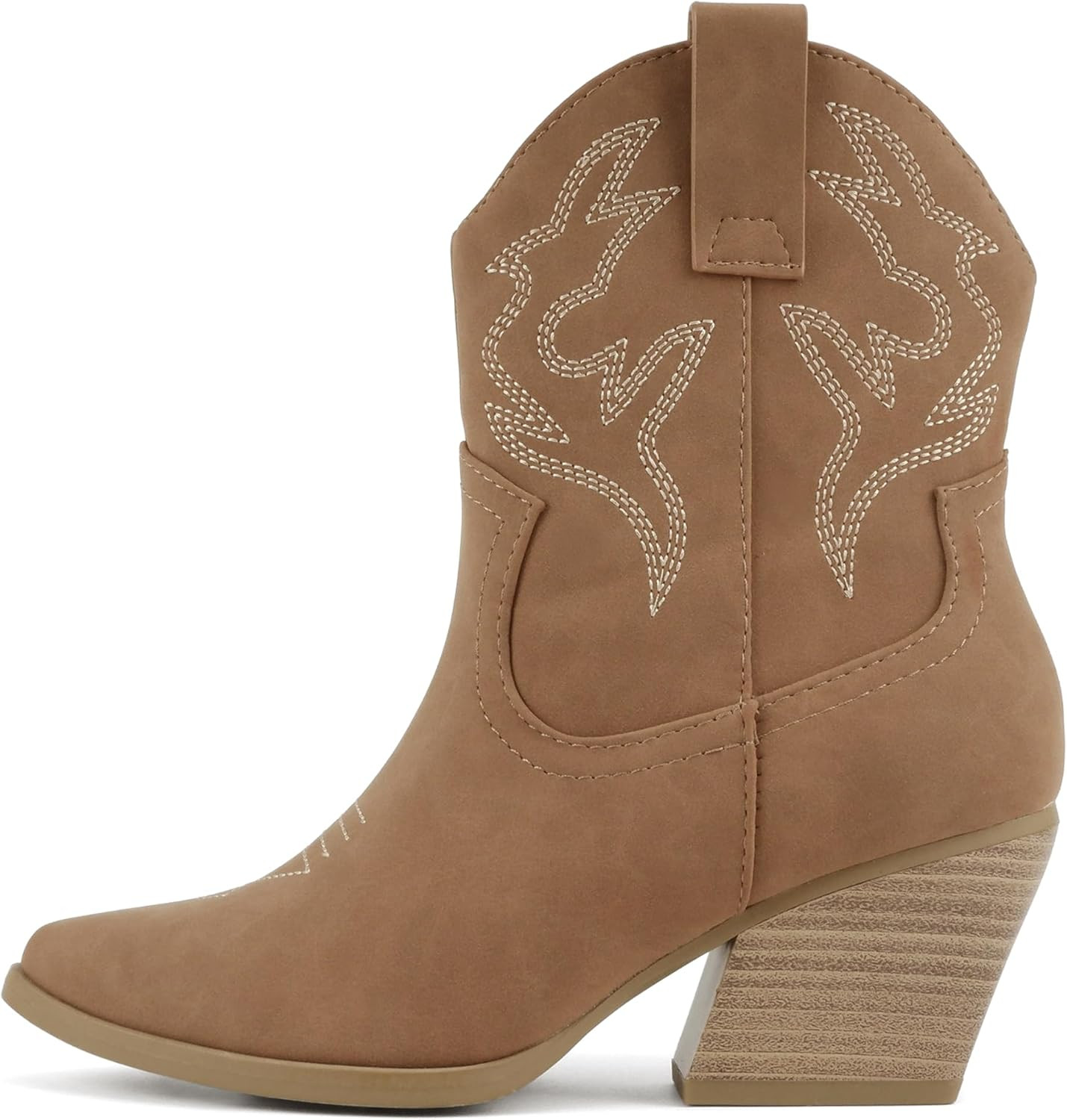 Soda “BLAZING” ~ Women Western Bootie Pointe Toe with Low Heel (Wide Fit Available) | Amazon (US)