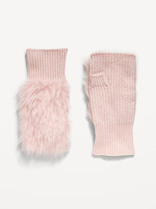 Faux-Fur Fingerless Gloves for Women | Old Navy (US)