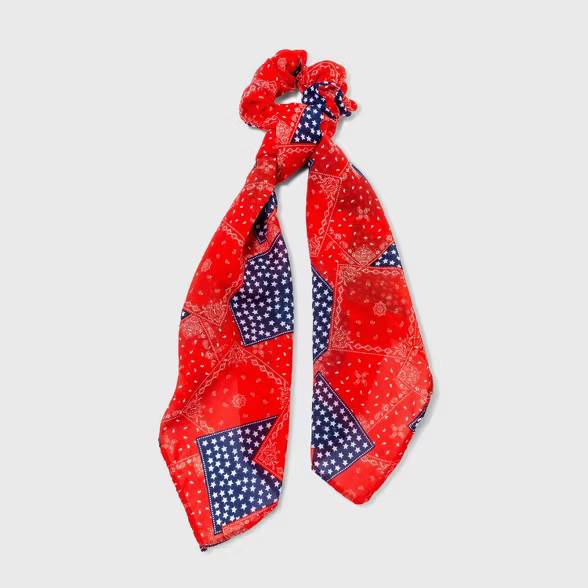 Star and Bandana Printed Chiffon Scarf Hair Twister | Target