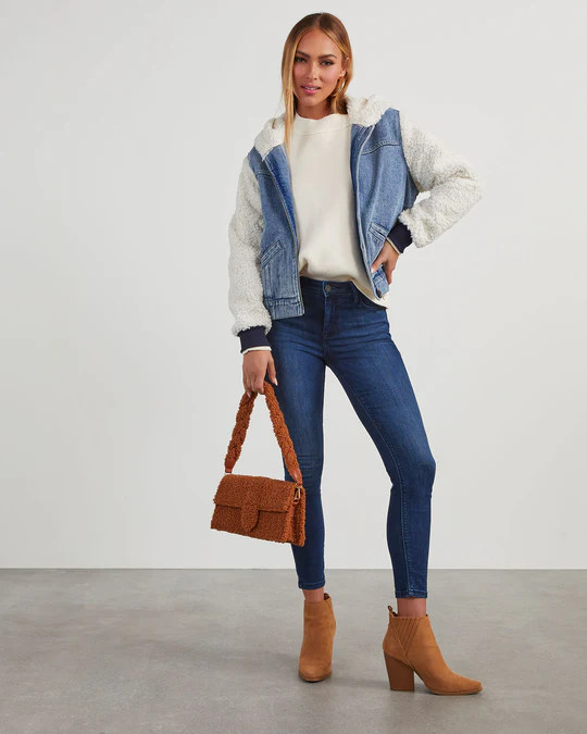 Westlyn Sherpa & Denim Hooded Jacket | VICI