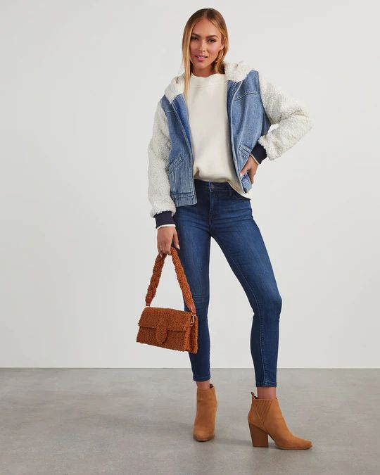 Westlyn Sherpa & Denim Hooded Jacket | VICI Collection