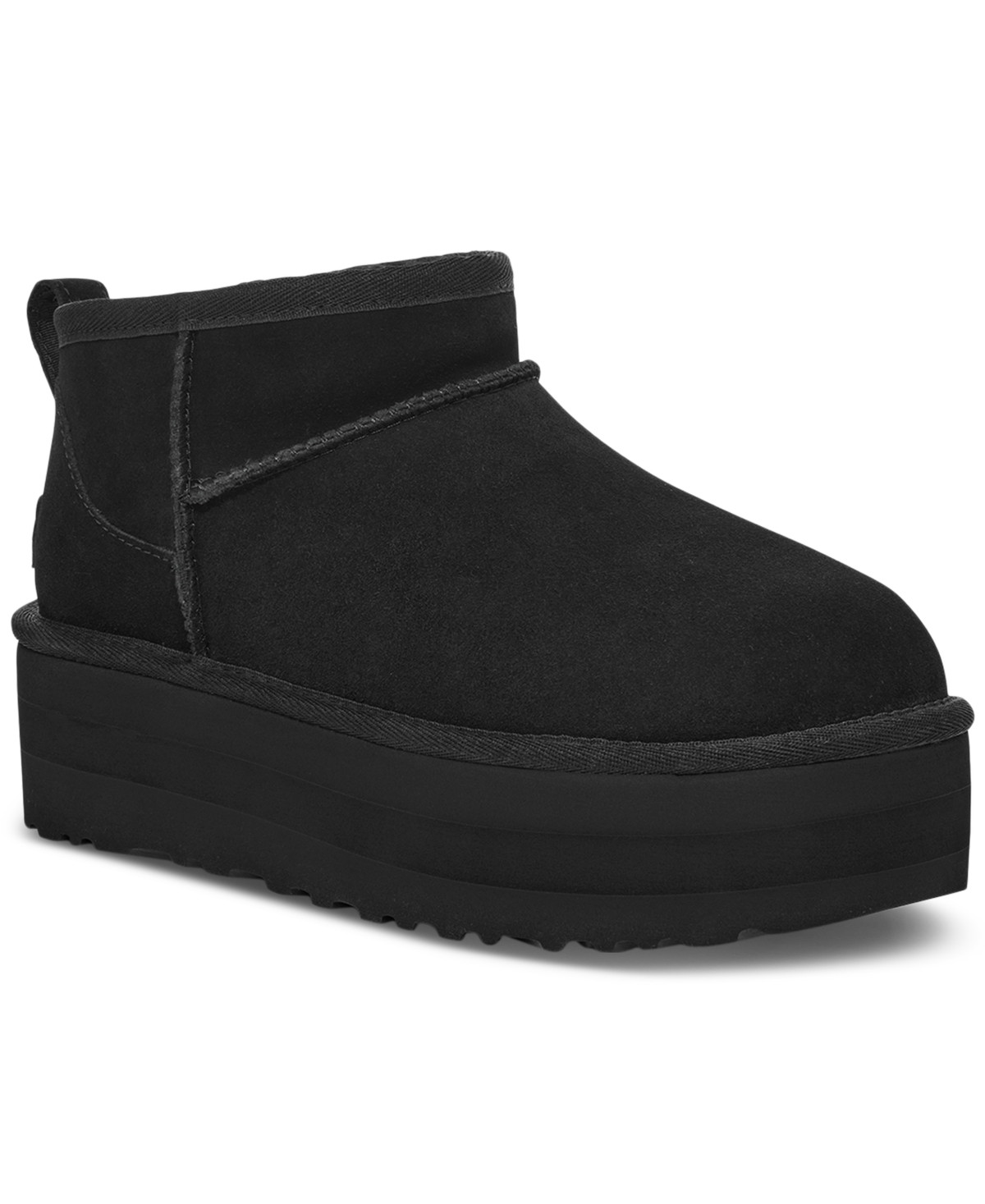 Ugg Women's Classic Ultra Mini Platform Booties - Black | Macy's