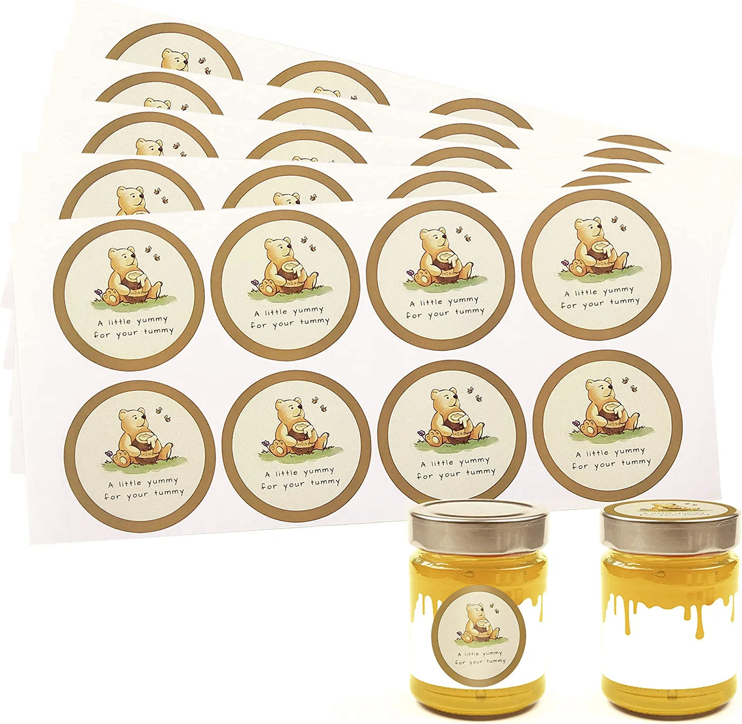 Amazon.com: Sticker Compatible with Classic Winnie The Pooh, 40 Pcs Stickers for A Little Yummy f... | Amazon (US)