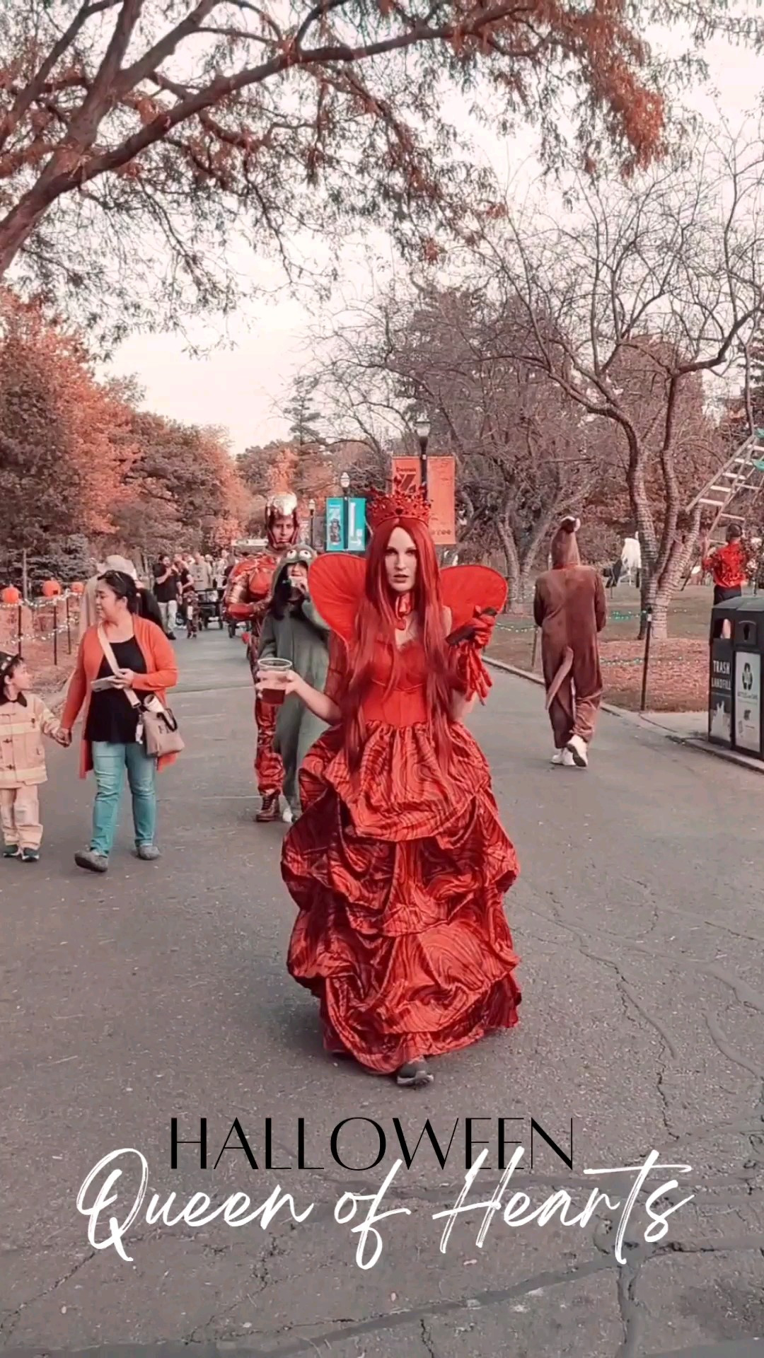 Mom Halloween costume idea: the Queen of Hearts, Descendants 4 style.  Y'all know I love a villain costume and the kids absolutely loved this costume, perfect for trunk or treat! Amazon find!

#LTKHalloween #LTKFamily #LTKVideo