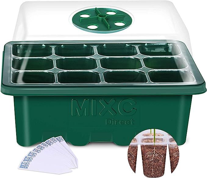 MIXC 10 Packs Seed Starter Tray Seed Starter Kit with Humidity Dome (120 Cells Per Tray) Seed Sta... | Amazon (US)
