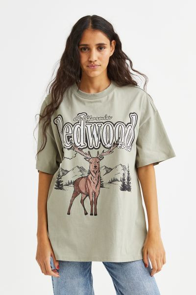 Oversized Printed T-shirt | H&M (US + CA)