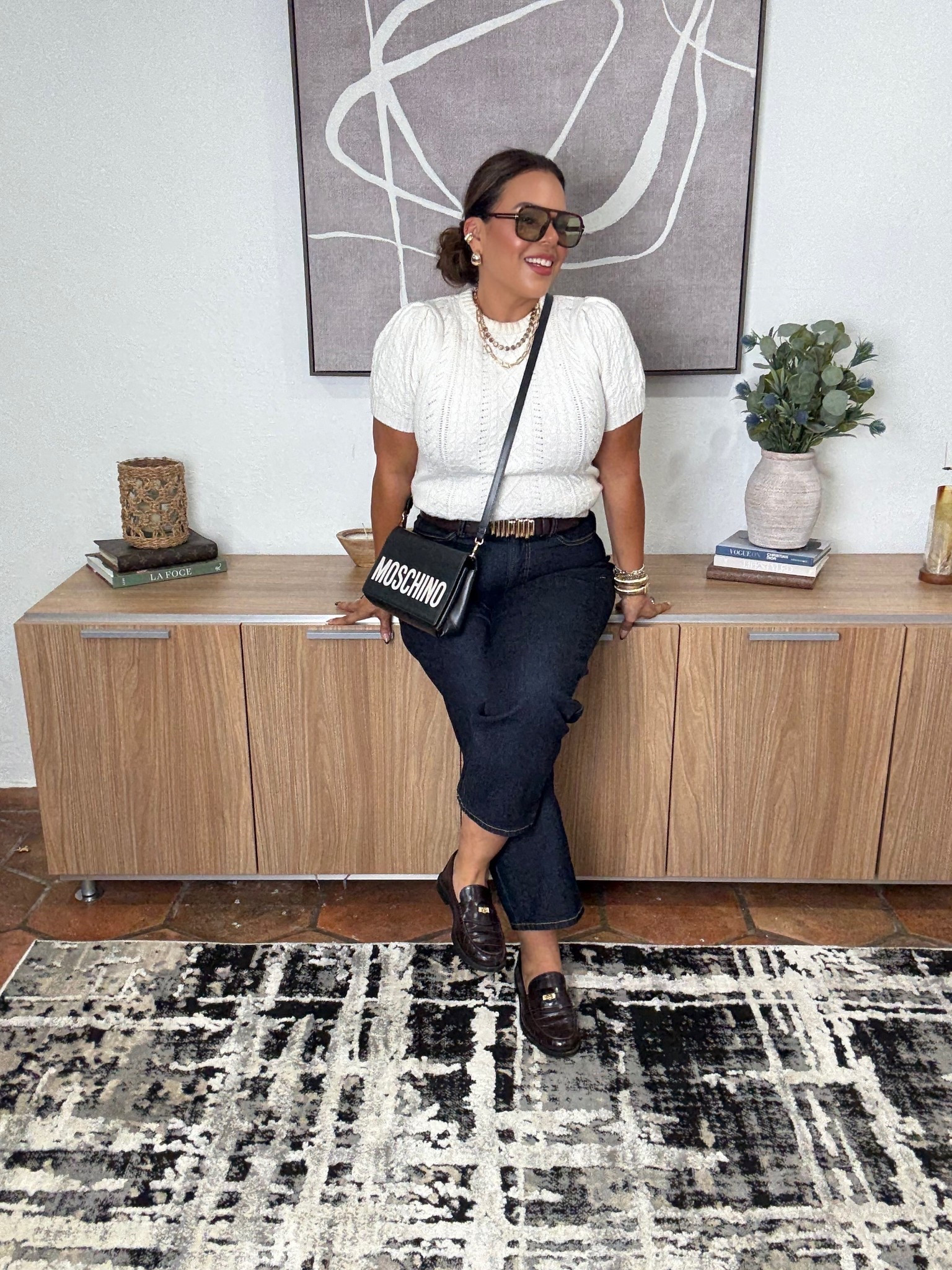 Today’s OOTD is giving Preppy Chic vibes! The penny loafers re back with a vengeance! 
*I’ve had this Moschino crossbody for many years. It’s no longer available .
#targetstyle #walmartpartner #falloutfit #preppychic

#LTKStyleTip #LTKMidsize #LTKFindsUnder100