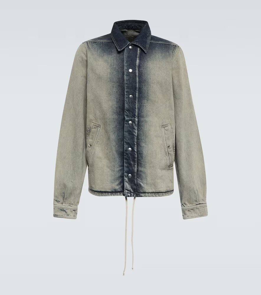 Rick Owens DRKSHDW faded denim shirt jacket | Mytheresa (US/CA)