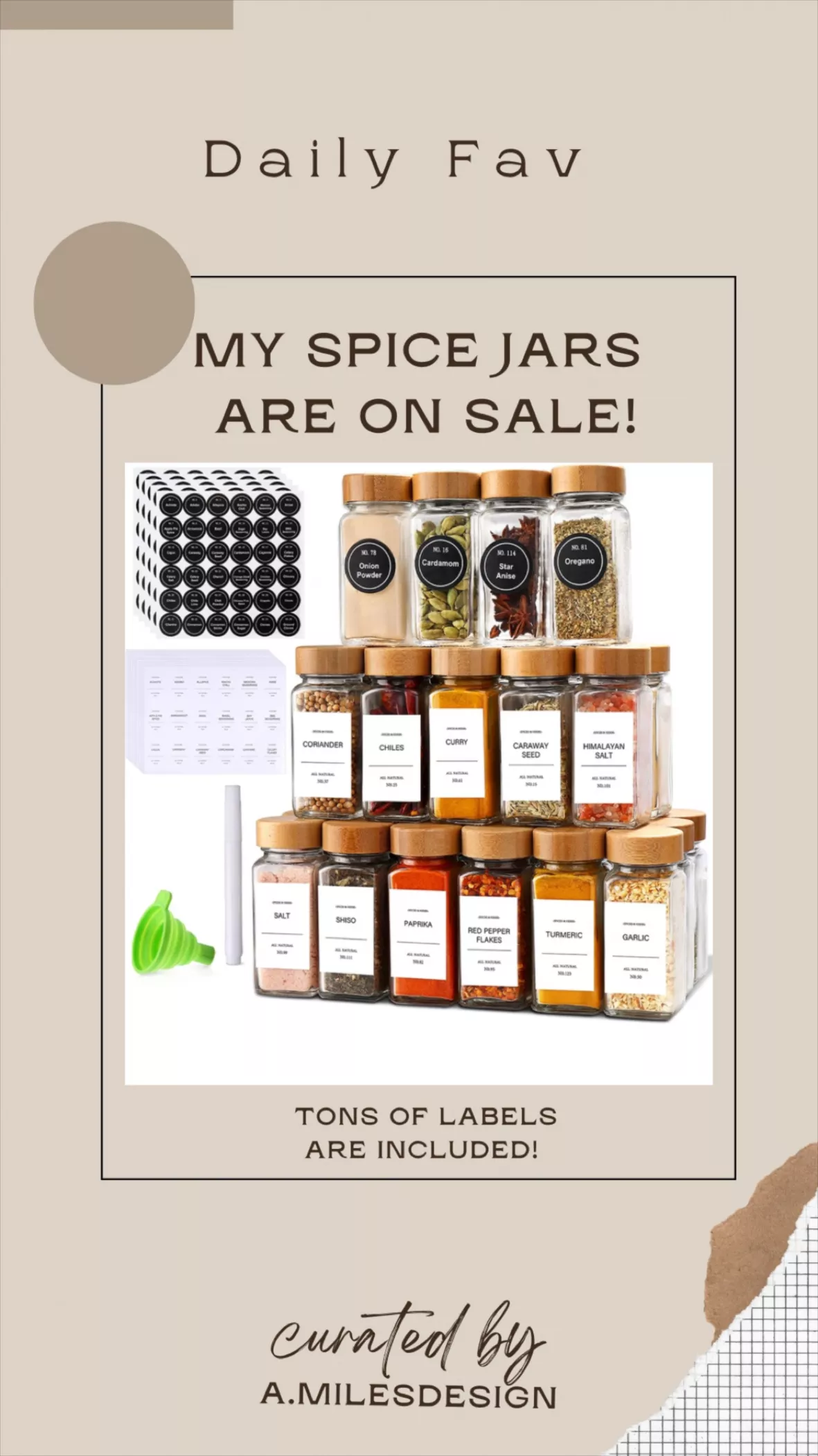 DIMBRAH Spice Jars with Label-4oz … curated on LTK