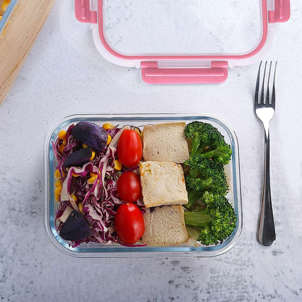 M MCIRCO [10-Pack Meal Prep Containers with Snap Locking Lids, Glass Airtight Lunch, Food Storage... | Amazon (US)