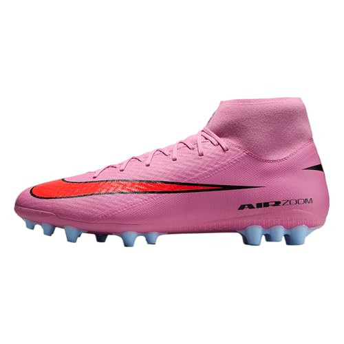 Nike Mercurial Superfly 10 Academy Artificial-Grass High-Top Soccer Cleats (Magic Flamingo/Total Crimson/Black) Size 9 | Amazon (US)