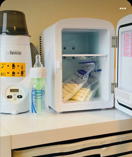 NEW BORN ESSENTIALS! this mini fridge station was incredibly convenient for storing my breastmilk when pumping at night! Details linked! 

#LTKKids #LTKBump #LTKBaby