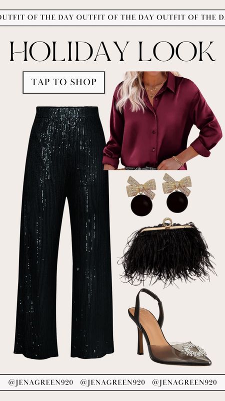 Holiday Outfits | Holiday Fashion | Holiday Look | Sequin Pants | Office Party | Holiday Party 

#LTKSeasonal #LTKfindsunder100 #LTKHoliday