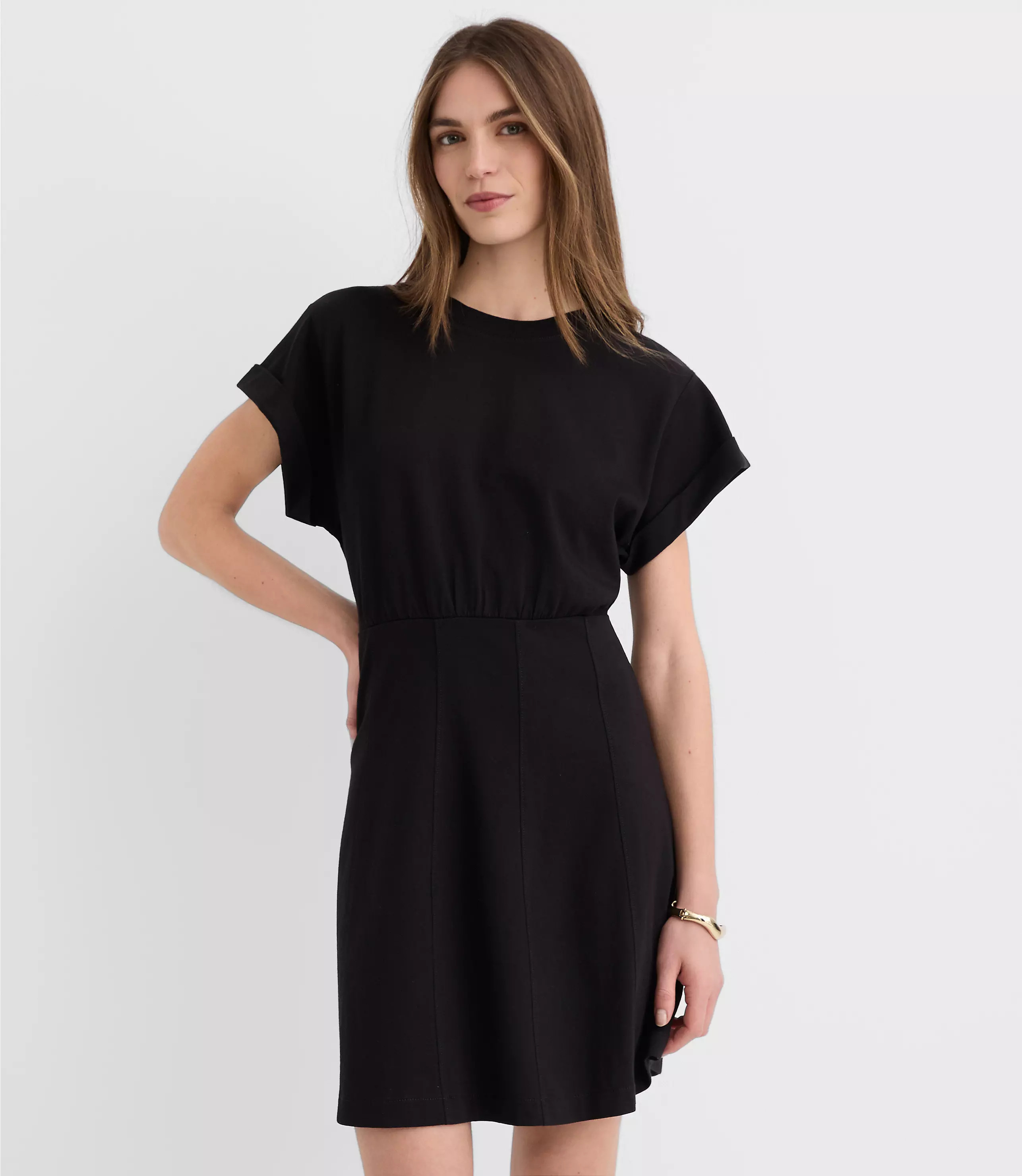 Seamed Mini Tee Dress | LOFT