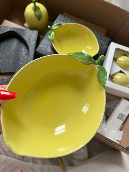 Lemon bowl , lemon theme serve-ware , Lemon plate 

#LTKSeasonal #LTKHome