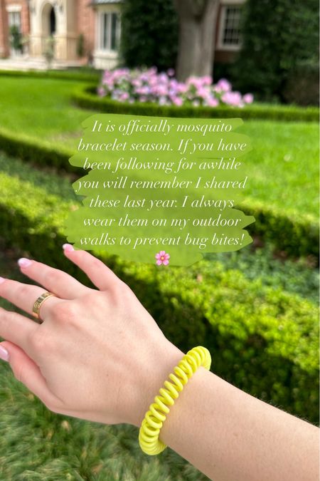 It is officially mosquito bracelet season. If you have been following for awhile you will remember I shared these last year. I always wear them on my outdoor walks to prevent bug bites! 🌸 linking these and more of my mosquito season essentials below! 

#LTKSeasonal #LTKActive #LTKTravel