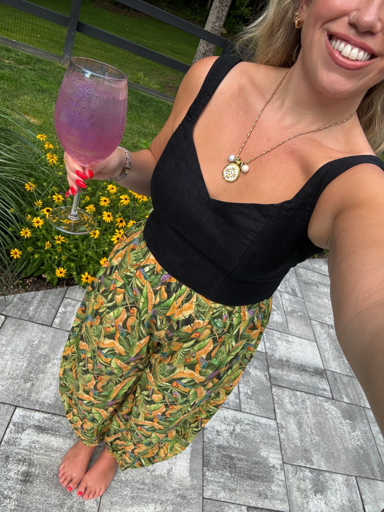 Farm Rio parrots balloon pants! Wearing a medium!

#LTKootd #LTKMidsize #LTKTravel