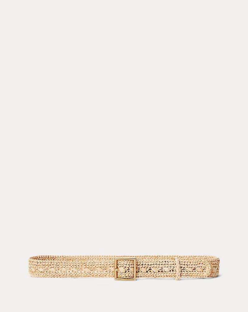 Square-Buckle Raffia Belt | Ralph Lauren (UK)