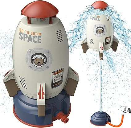 Water Rocket Launcher Sprinkler for Kids Outdoor Play, Summer Water Toys for Backyard Garden Lawn... | Amazon (US)