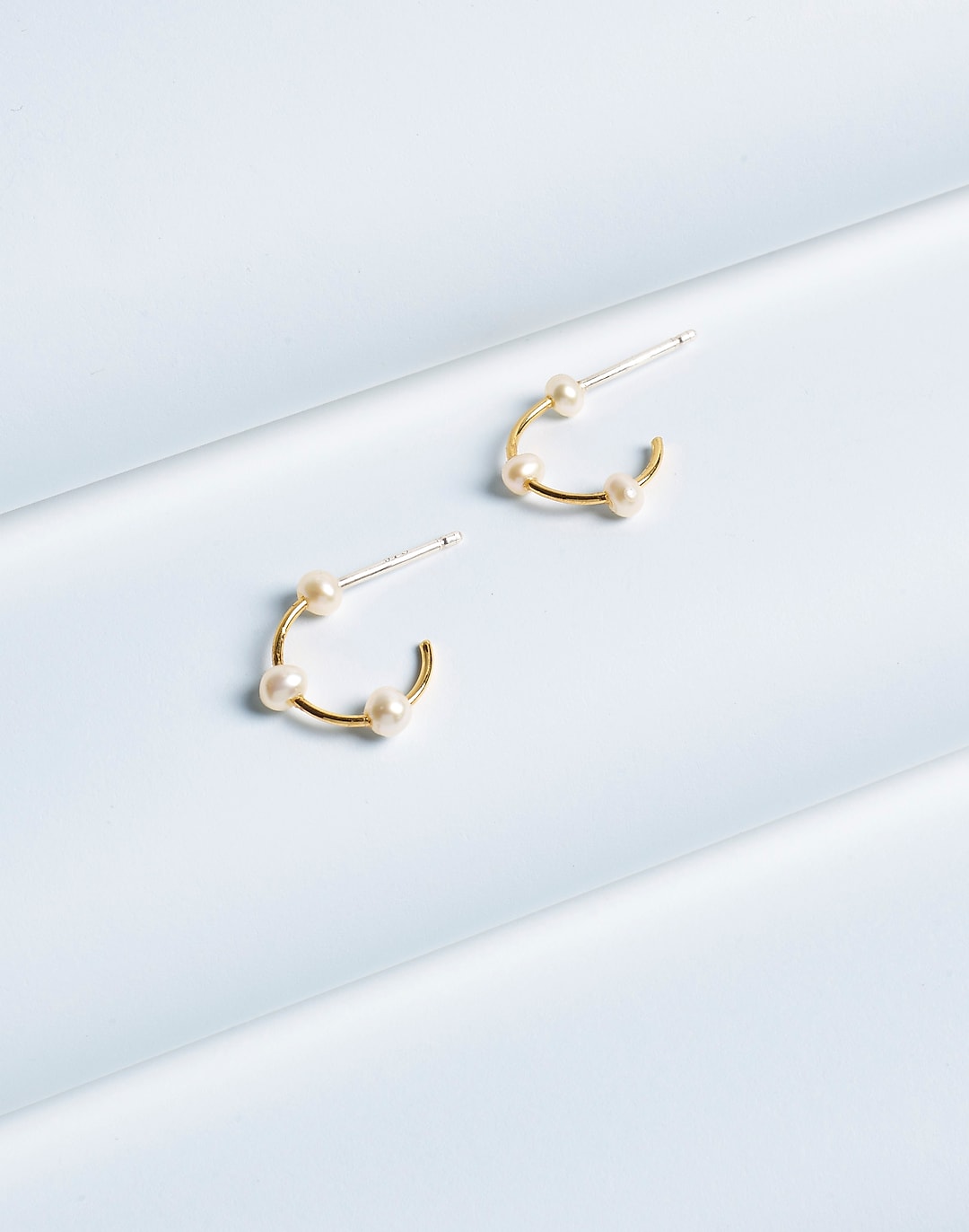 Demi-Fine Freshwater Pearl Hoop Earrings | Madewell