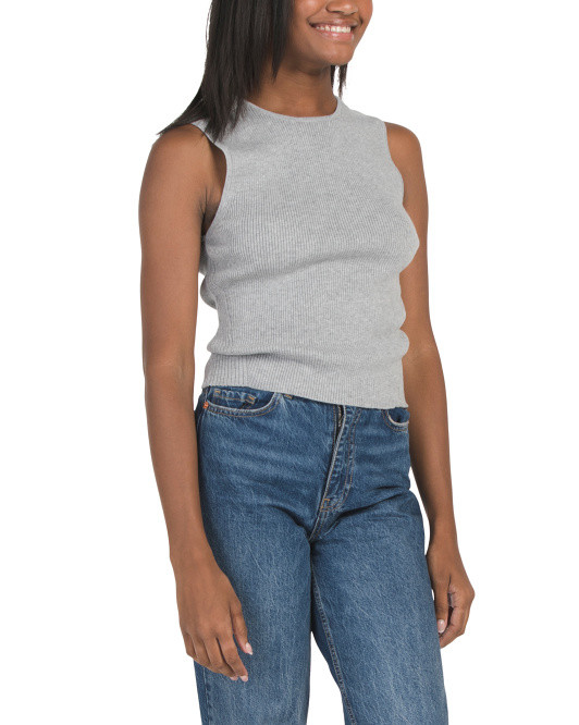 Ariana Muscle Ribbed Sweater Tank | TJ Maxx