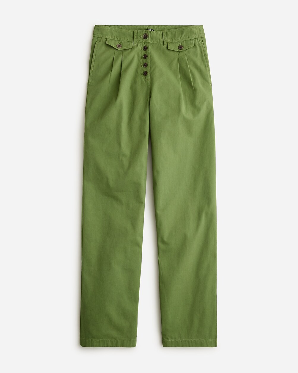Pleated button-front pant in chino | J. Crew US