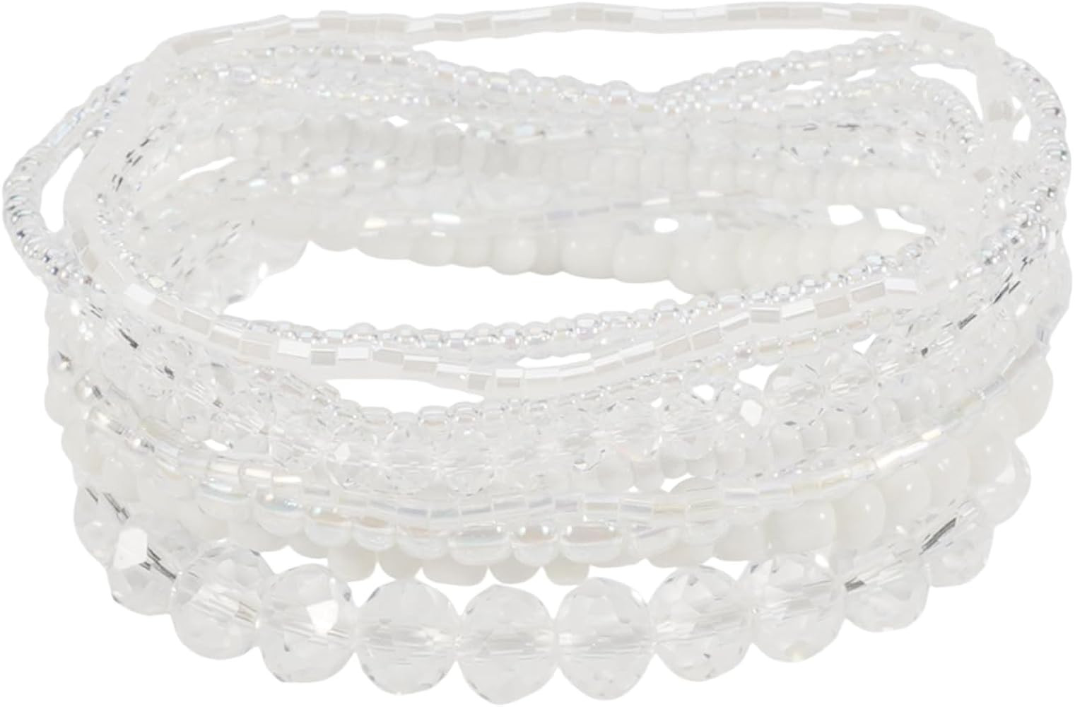 Bohemian Adjustable Beaded Stretch Bracelets with Card for Women Boho Handmade Colorful Crystal S... | Amazon (US)