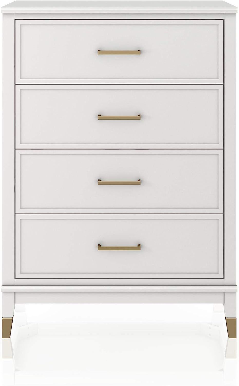 CosmoLiving Westerleigh 4 Drawer Dresser, White | Amazon (US)