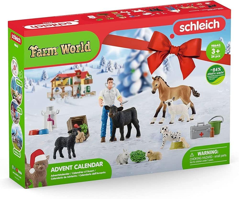 Schleich Horse Club, Gifts for Kids Ages 3 and Above, Farm World Advent Calendar with 24 Surprise... | Amazon (US)