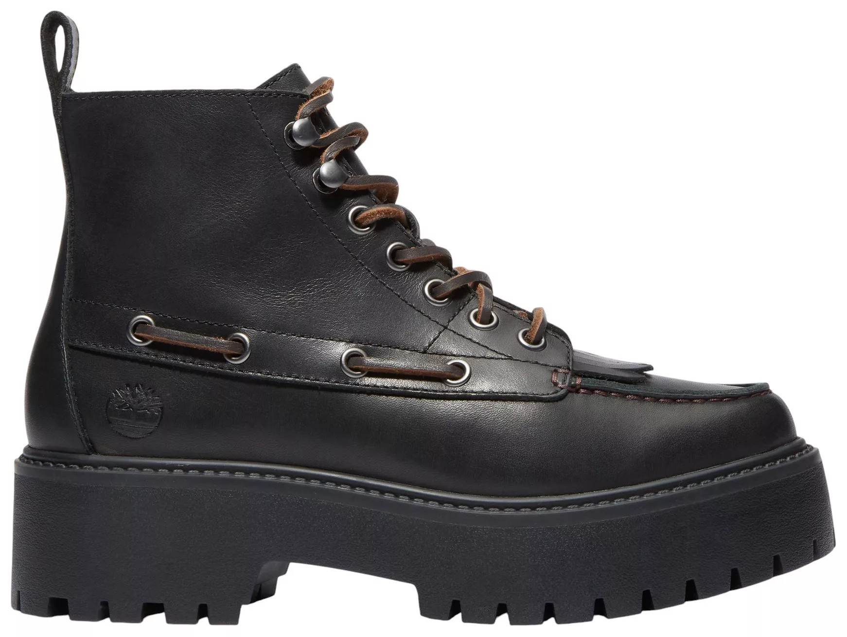 Timberland Women's Stone Street Platform Kiltie Boot, Size 6.5, Black Full Grain | DICK'S Sporting Goods