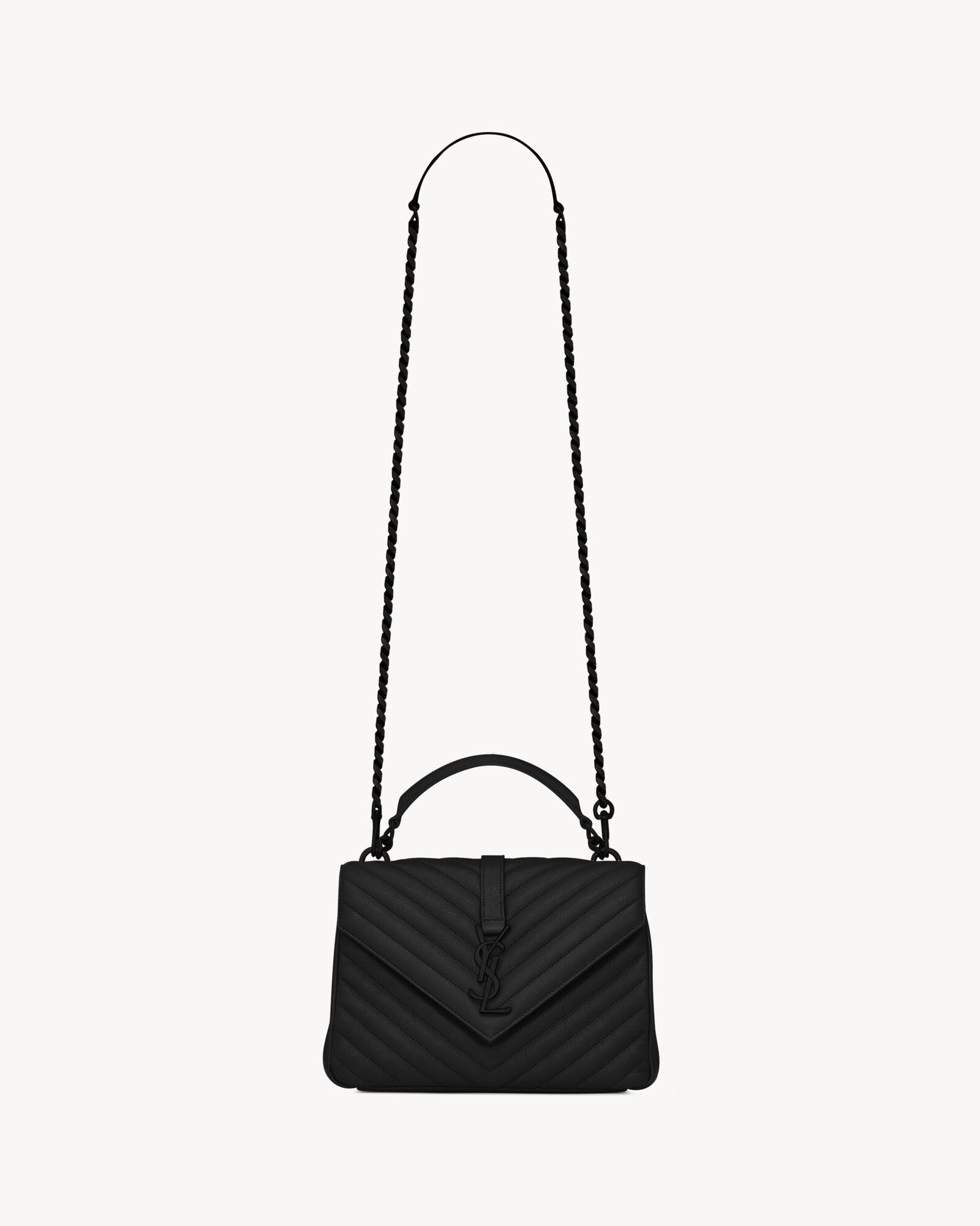 college medium chain bag in quilted leather | Saint Laurent Inc. (Global)