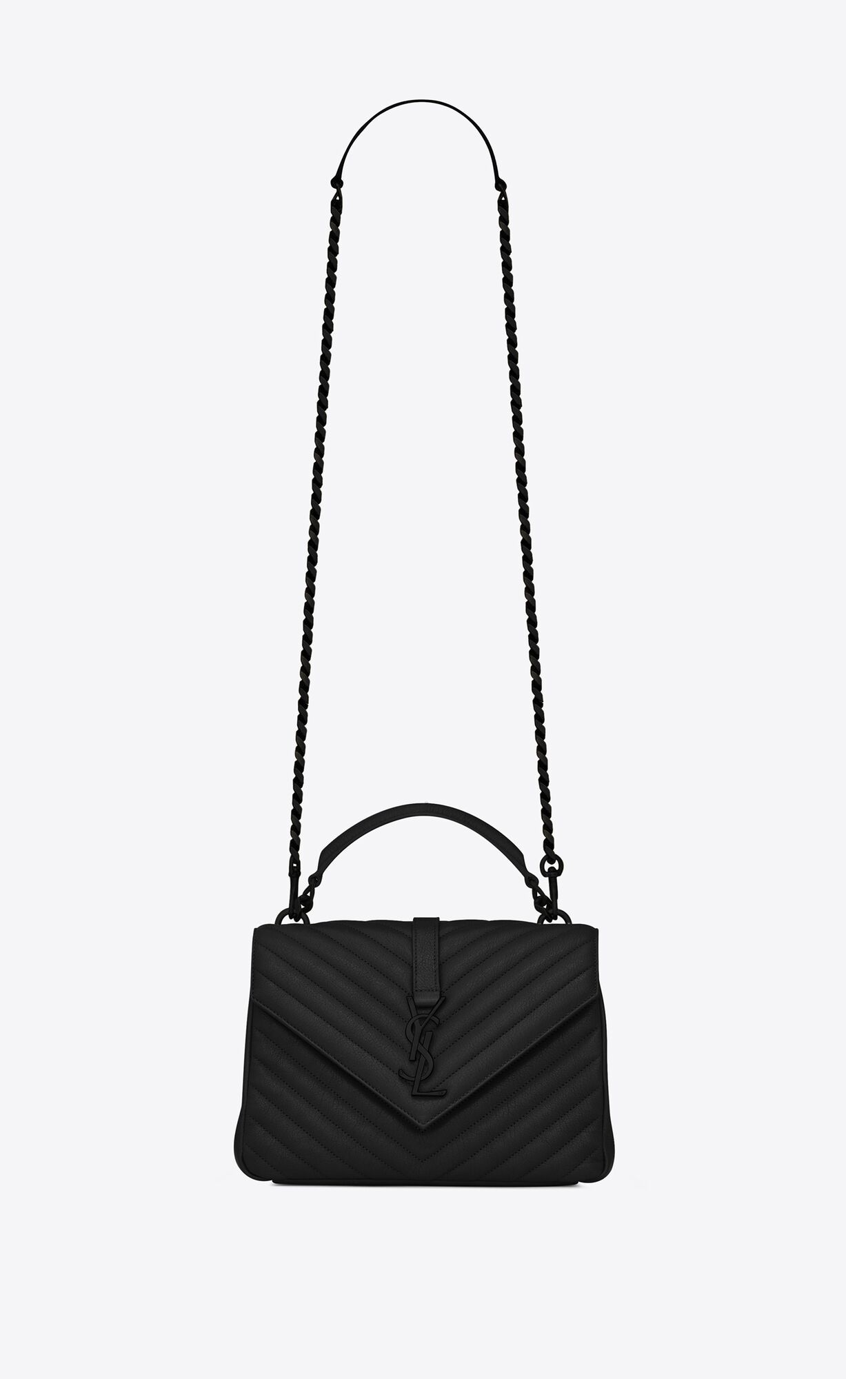 LAMBSKIN SATCHEL WITH ICONIC CHEVRON QUILT OVERSTITCHING, ADORNED WITH CASSANDRE HOOK.COMPACT AND... | Saint Laurent Inc. (Global)