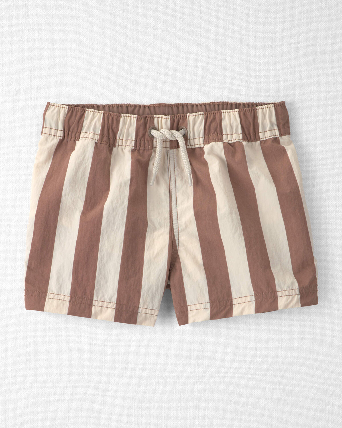 Toddler Boy Recycled Swim Trunks in Brown Stripes | Carter's Inc
