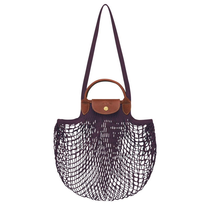 Le Pliage Filet L Mesh bag Eggplant - Canvas | Longchamp US | Longchamp