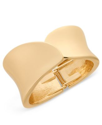 I.n.c. International Concepts Gold-Tone Chunky Bangle Bracelet, Exclusively at Macy's - Silver | Macy's
