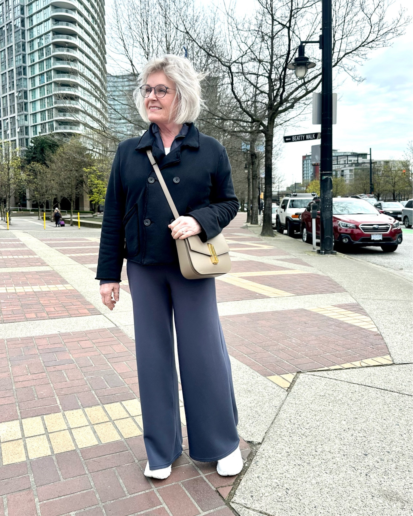 Easy fleece jacket and spanx wide leg pants. 
When spring is taking its sweet time getting here. 
Wearing jacket in S
Pants in petite f

#LTKSeasonal #LTKtravel #LTKover40