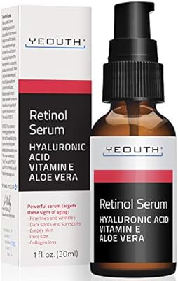 Retinol Serum 2.5% with Hyaluronic Acid, Aloe Vera, Vitamin E - Boost Collagen Production, Reduce... | Amazon (US)