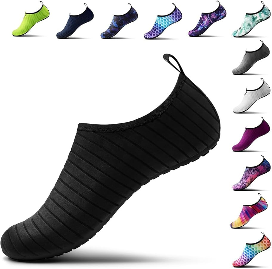 SIMARI Water Shoes for Women Men Swim Aqua Socks Beach Pool Essentials Barefoot Surf River Boat K... | Amazon (US)