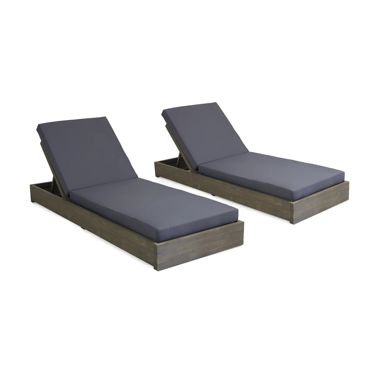 Donnie Reclining Acacia Wood Outdoor Chaise Lounge | Wayfair North America
