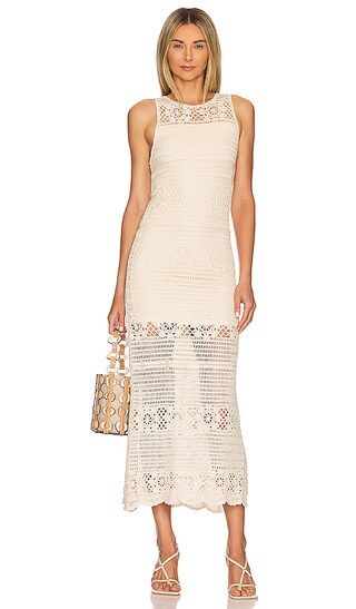 Crochet You Love Me Dress in Unbleached | Revolve Clothing (Global)