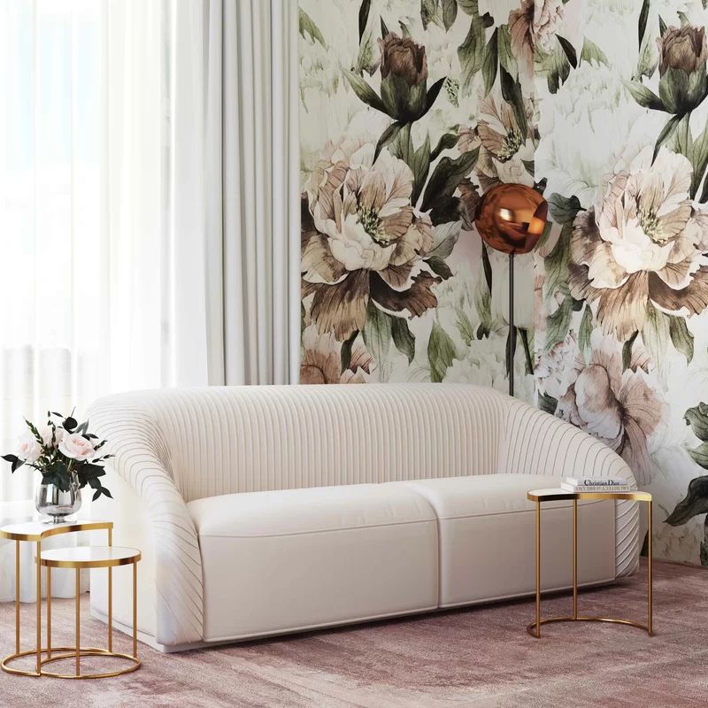 Yara Pleated Velvet Sofa | Wayfair North America