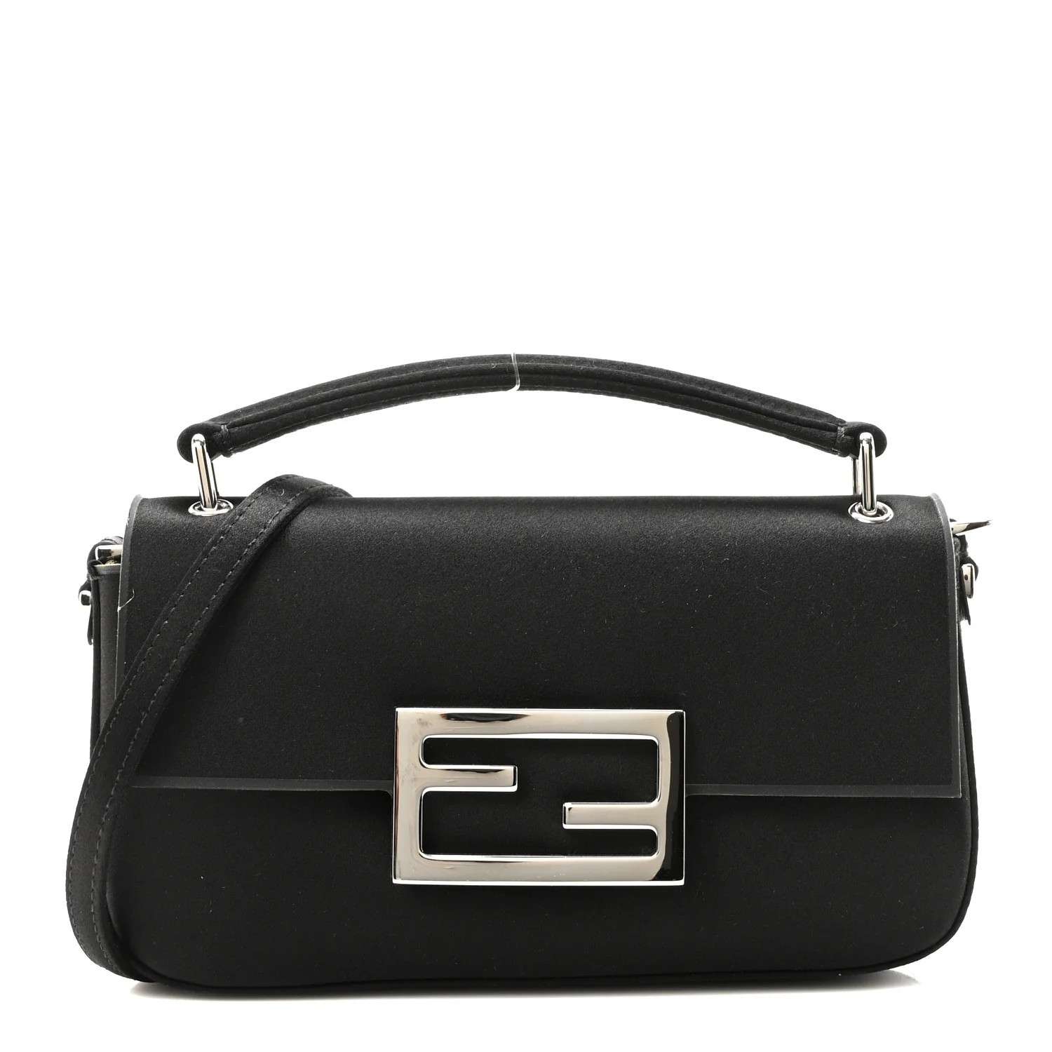 Silk Satin Phone Baguette Black | FASHIONPHILE (US)