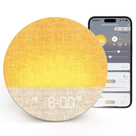 Dreamegg Sunrise Alarm Clock With APP Cotrol, White Noise Sound Machine for Adult Wake Up Sunlight | Walmart (US)